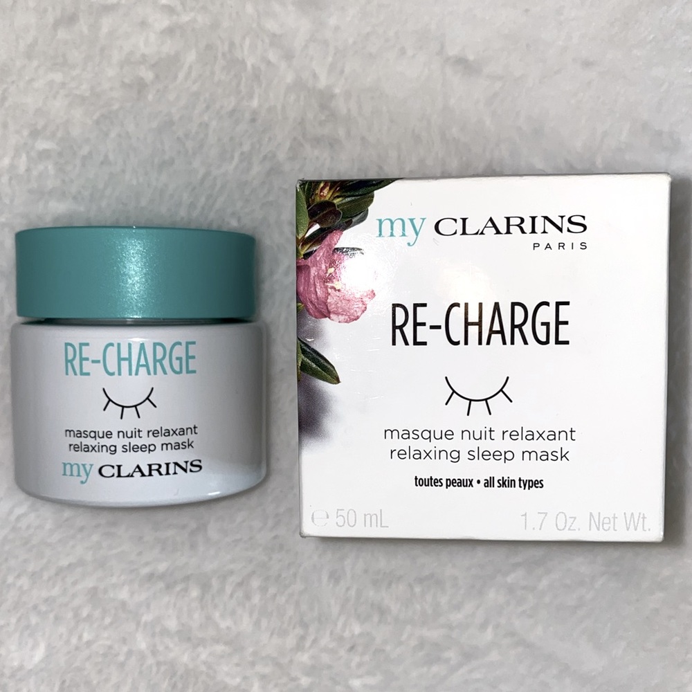 My clarins re-charge relaxing sleep mask NIB